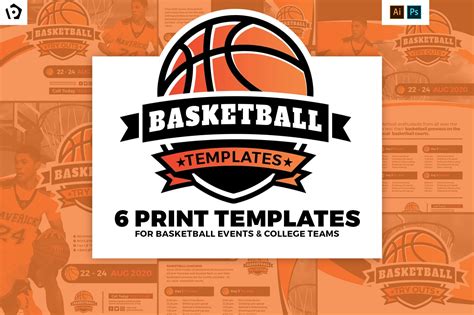 Free and customizable basketball templates